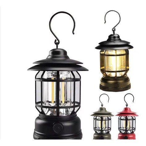 Lampada Camping Iluminacao Retrô Ajustável Para AcampamentoAmbiente - Imagem 4